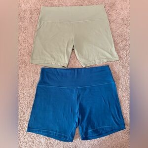 Lululemon Align High-Rise Shorts 6" Size 18 Lot of 2 Green Blue